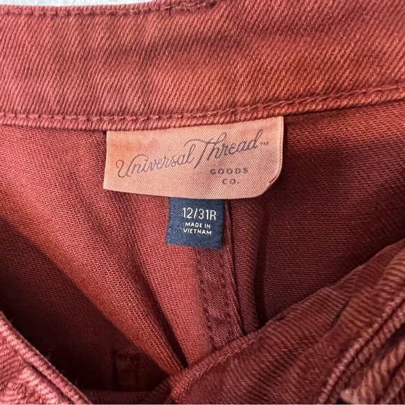 Universal Thread Rust Red Wide Leg High Waisted Cropped Pants 12 - Picture 6 of 9